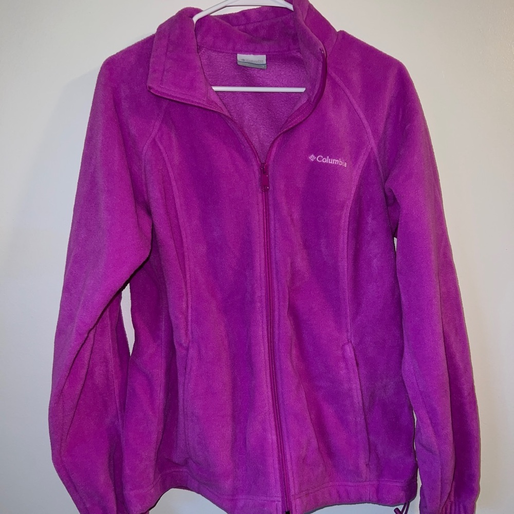Columbia Sportswear Company Women Fleece
Fuschia Sweater Zip Up Size Large